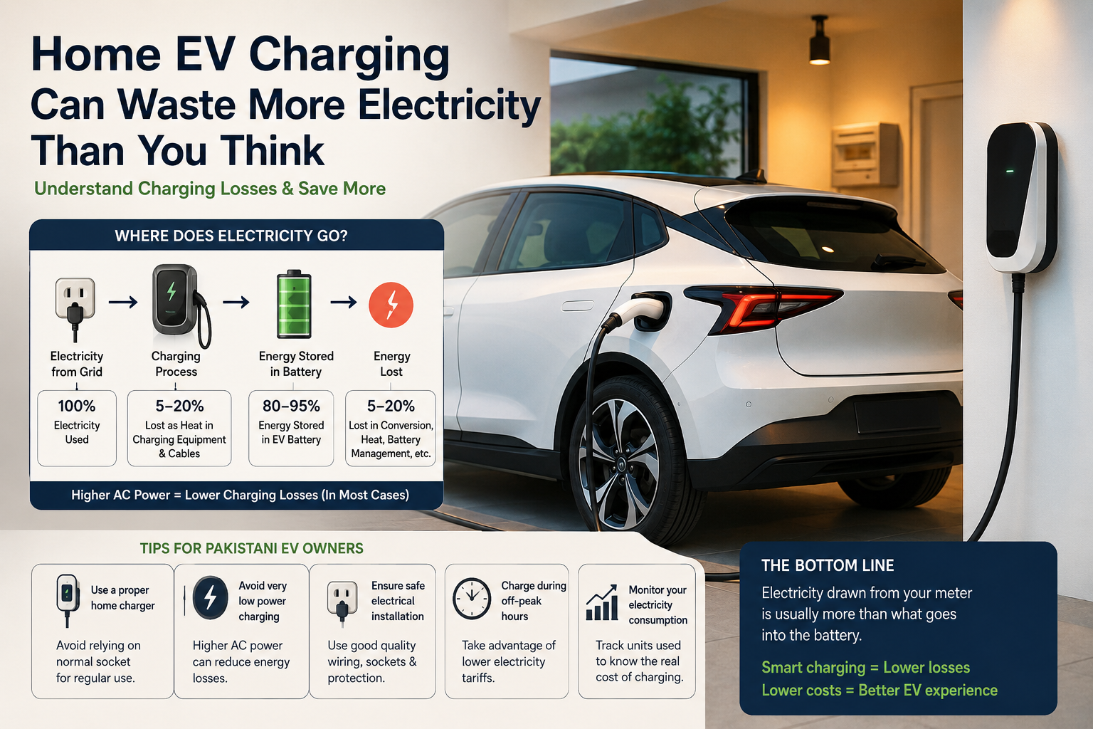 Home EV Charging Can Waste More Electricity Than You Think: How Pakistani EV Owners Can Reduce Charging Losses - EV Decisions Pakistan EV Charging News